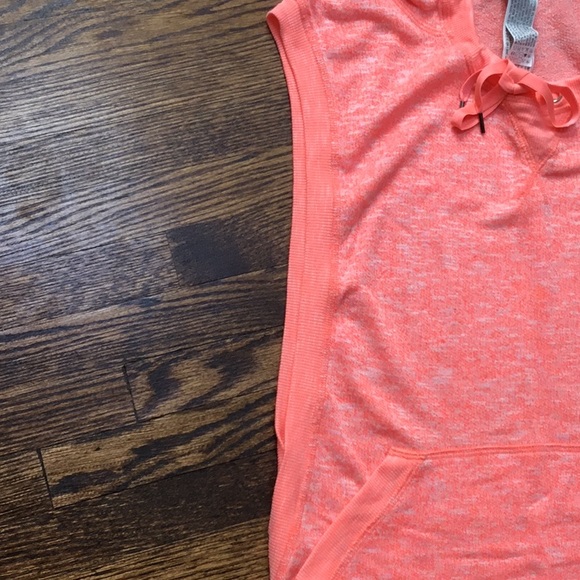 Forever 21 Bright Orange Sleeveless Hoodie - Picture 5 of 7